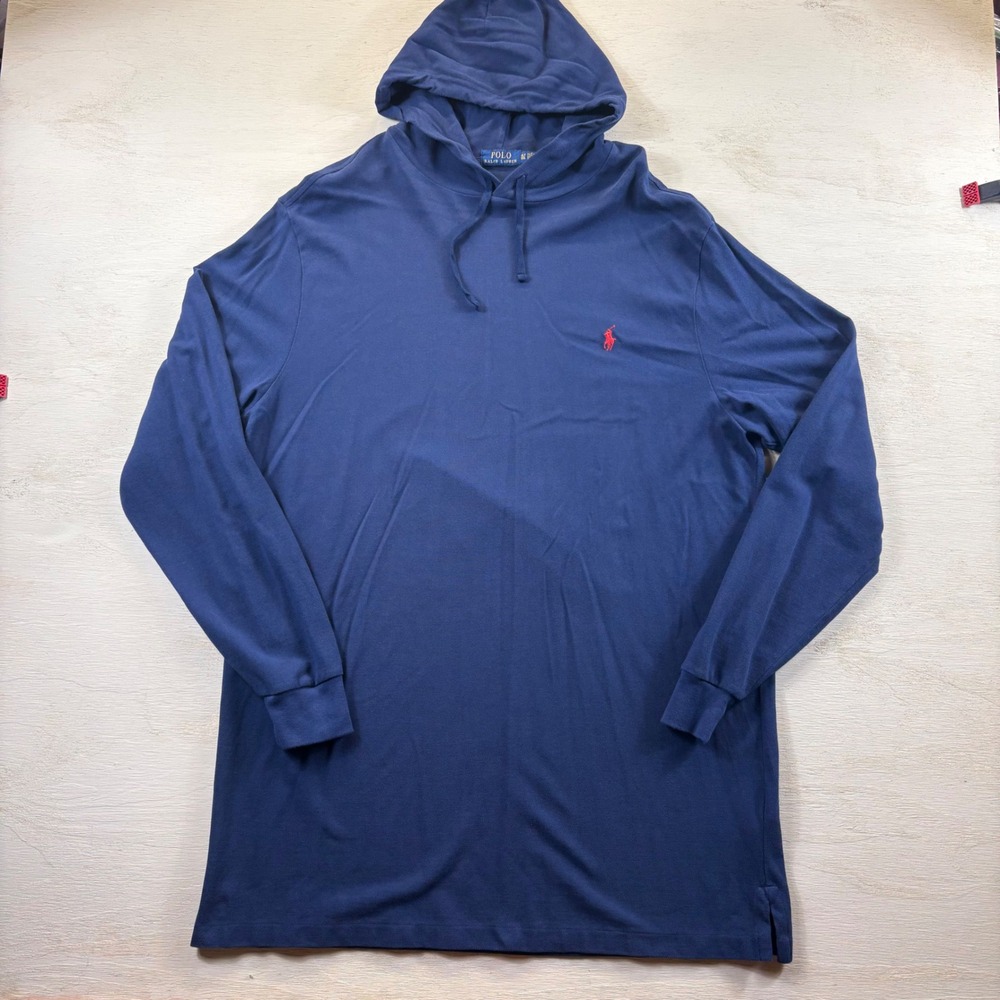 Polo Ralph Lauren Mens XLT Blue Long Sleeve Polo Shirt Preppy Streetcore